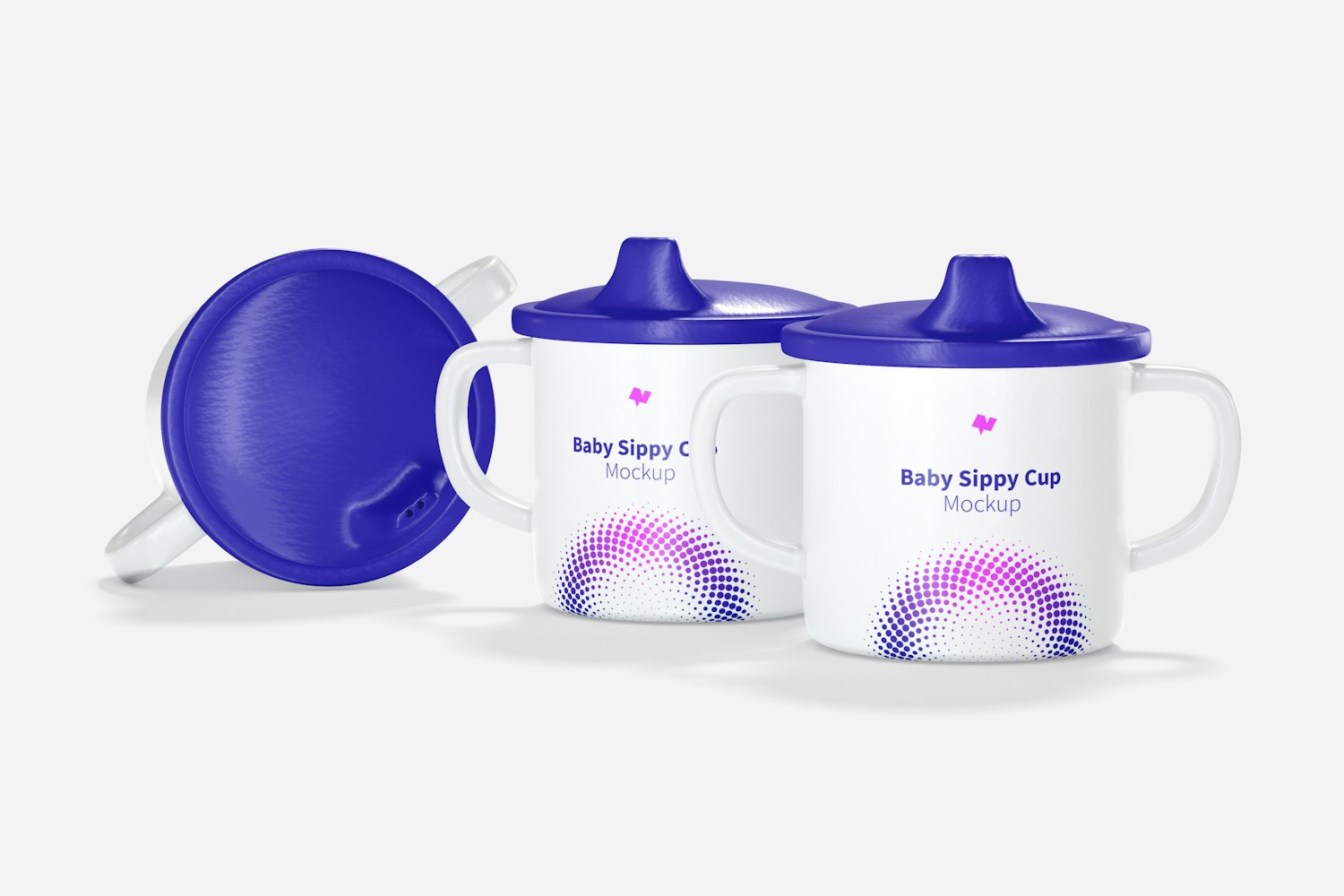 Baby Sippy Cup Set Mockup Baby Sippy Cup Set Mockup