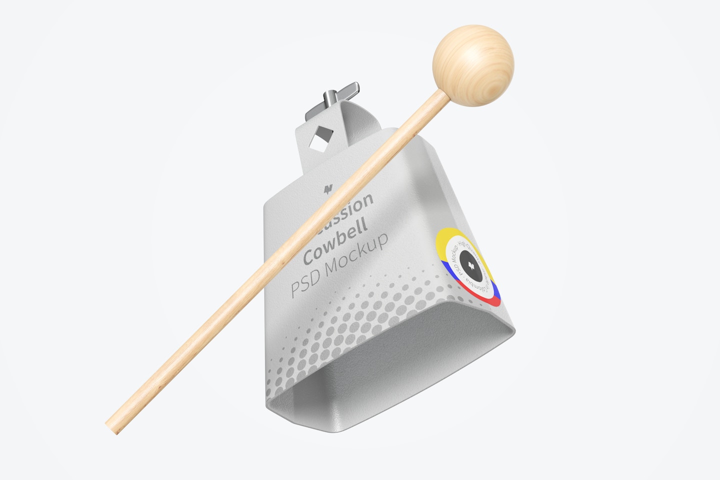 Percussion Cowbell Mockup, Floating
