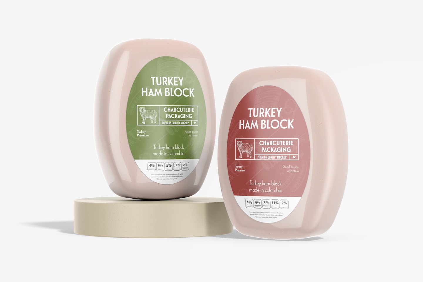Turkey Ham Block Mockup