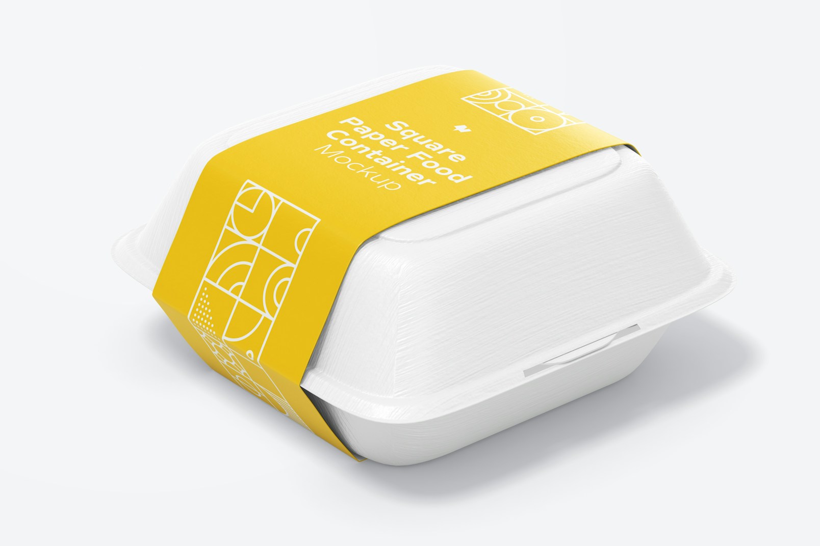 Square Paper Food Container Mockup