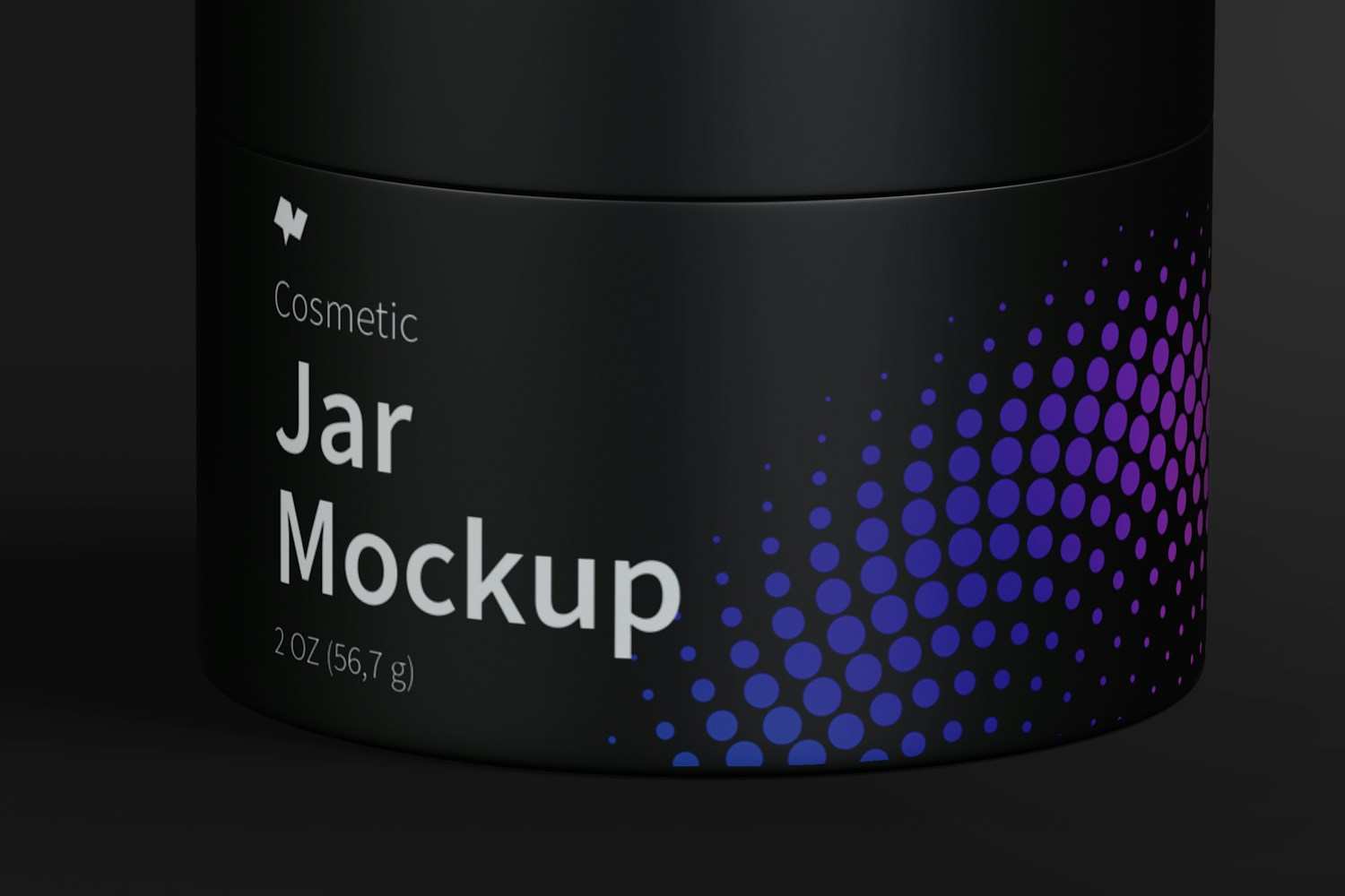 Cosmetic Jar Mockup, Front View 02