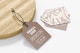 Triangle Shaped Clothing Tags Mockup, Perspective
