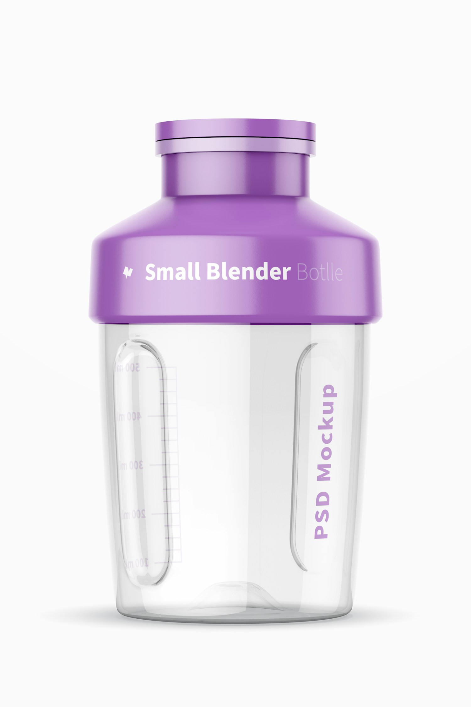 Small Blender Bottle Mockup, Front View