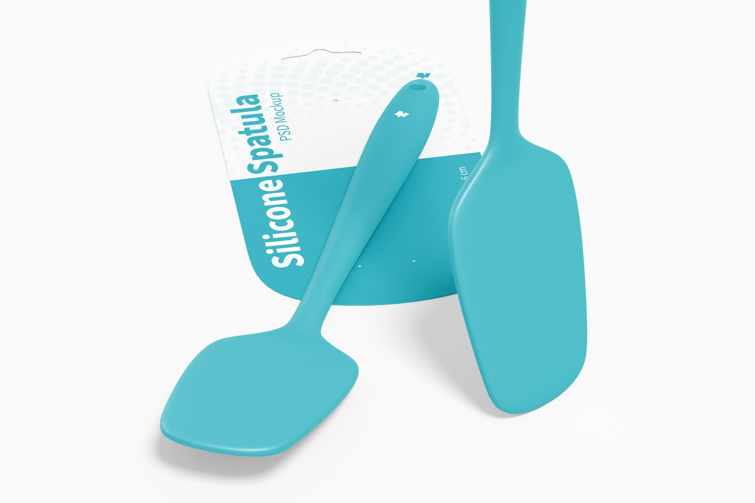 Silicone Spatulas Mockup, Standing and Dropped Silicone Spatulas Mockup, Standing and Dropped
