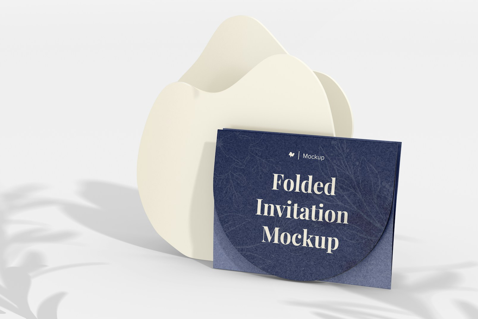 Folded Invitation Mockup, with Podium