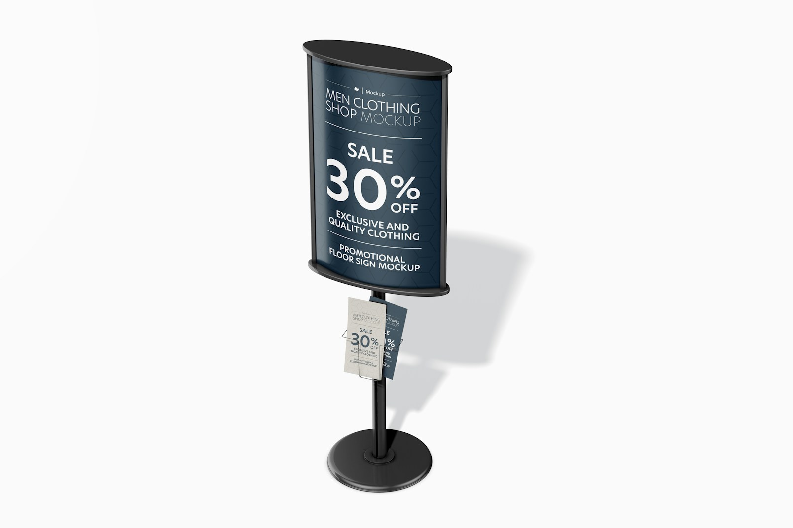 Promotional Floor Sign Mockup, Perspective