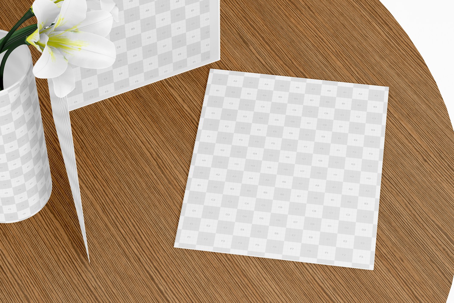 Two-sided Menu Covers Mockup, Perspective
