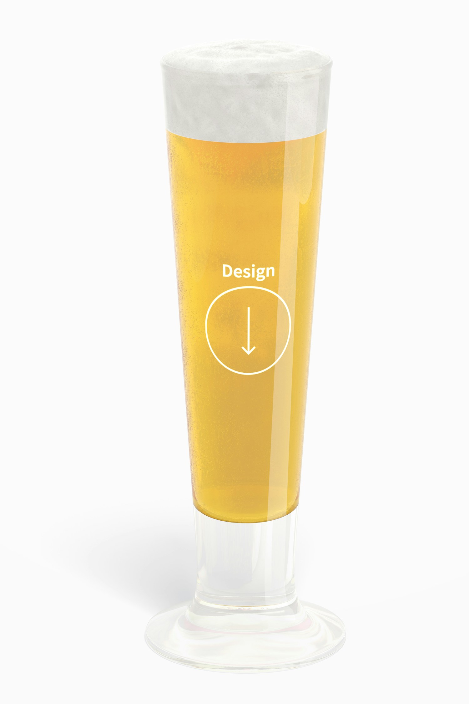 14 oz Glass Beer Cup Mockup