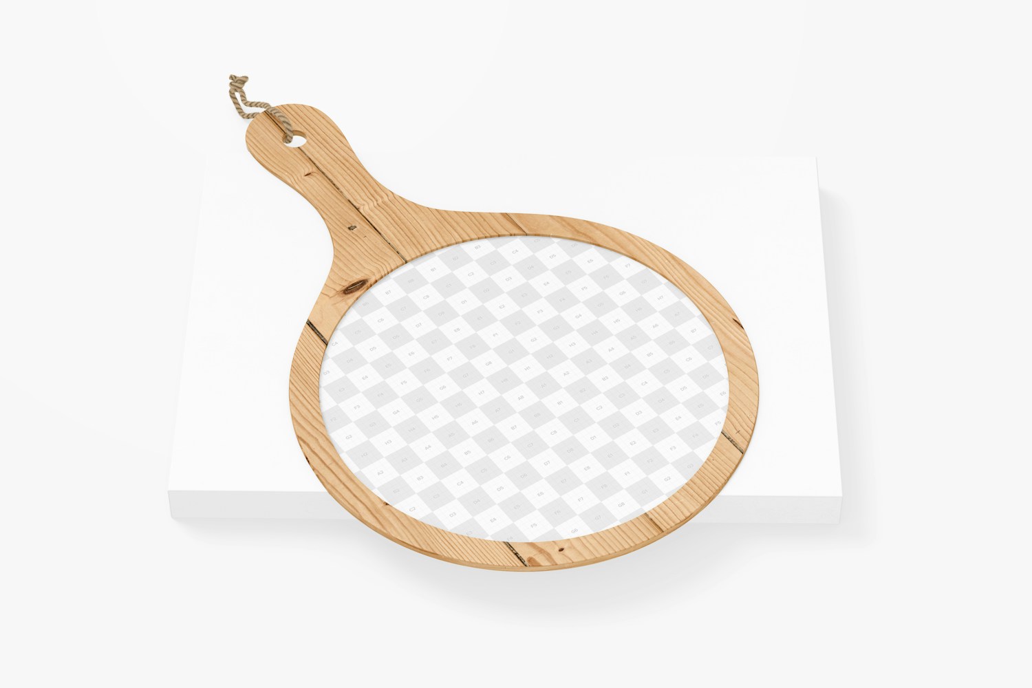 Wooden Wall Sign Mockup, Perspective