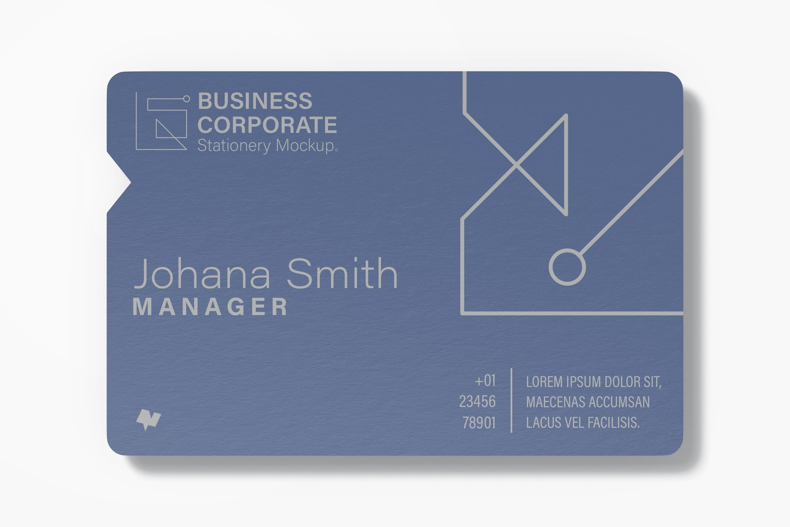 Corporate Business Card Mockup, Top View