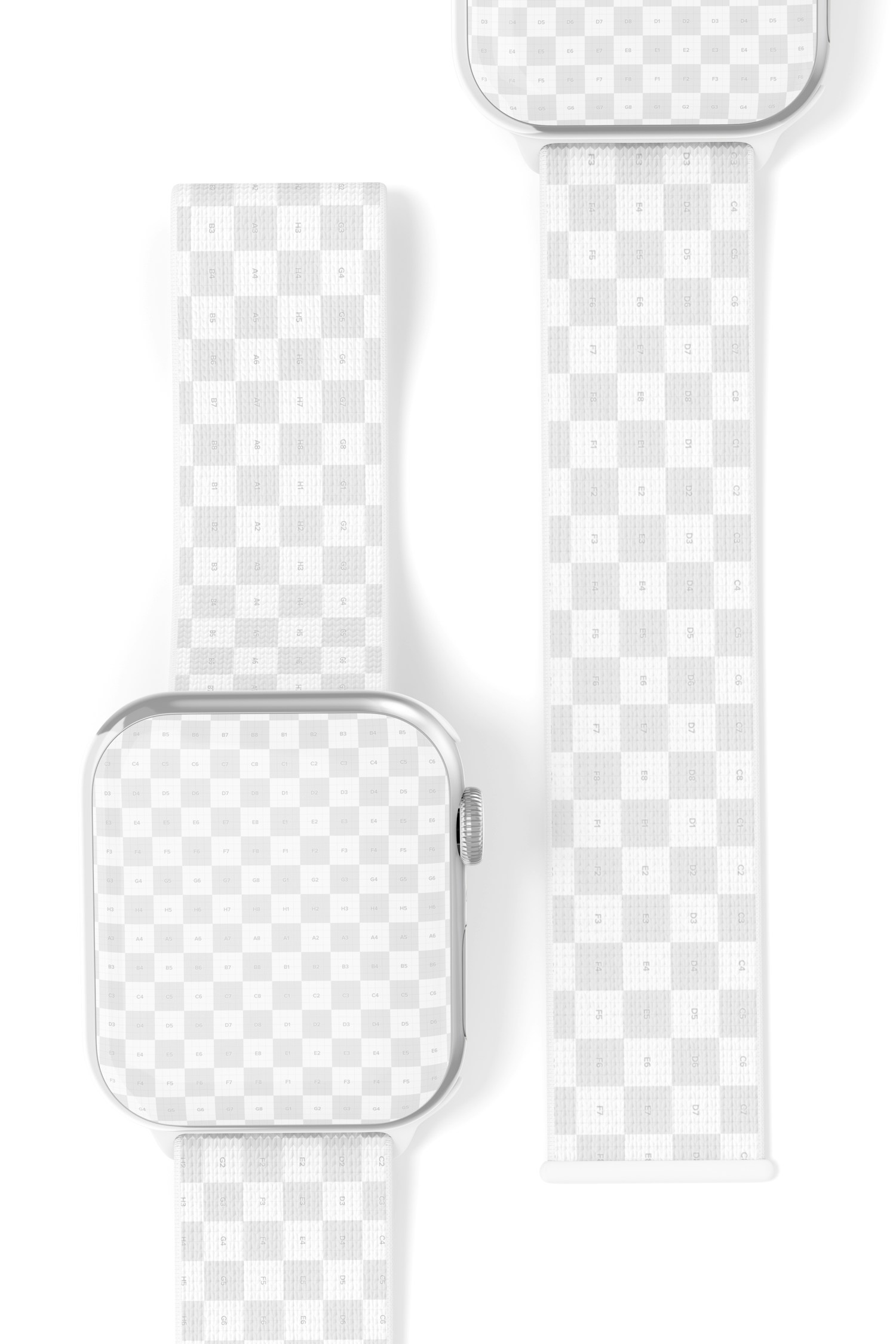 45mm Clover Sport Band Mockup, Front View 45mm Clover Sport Band Mockup, Front View