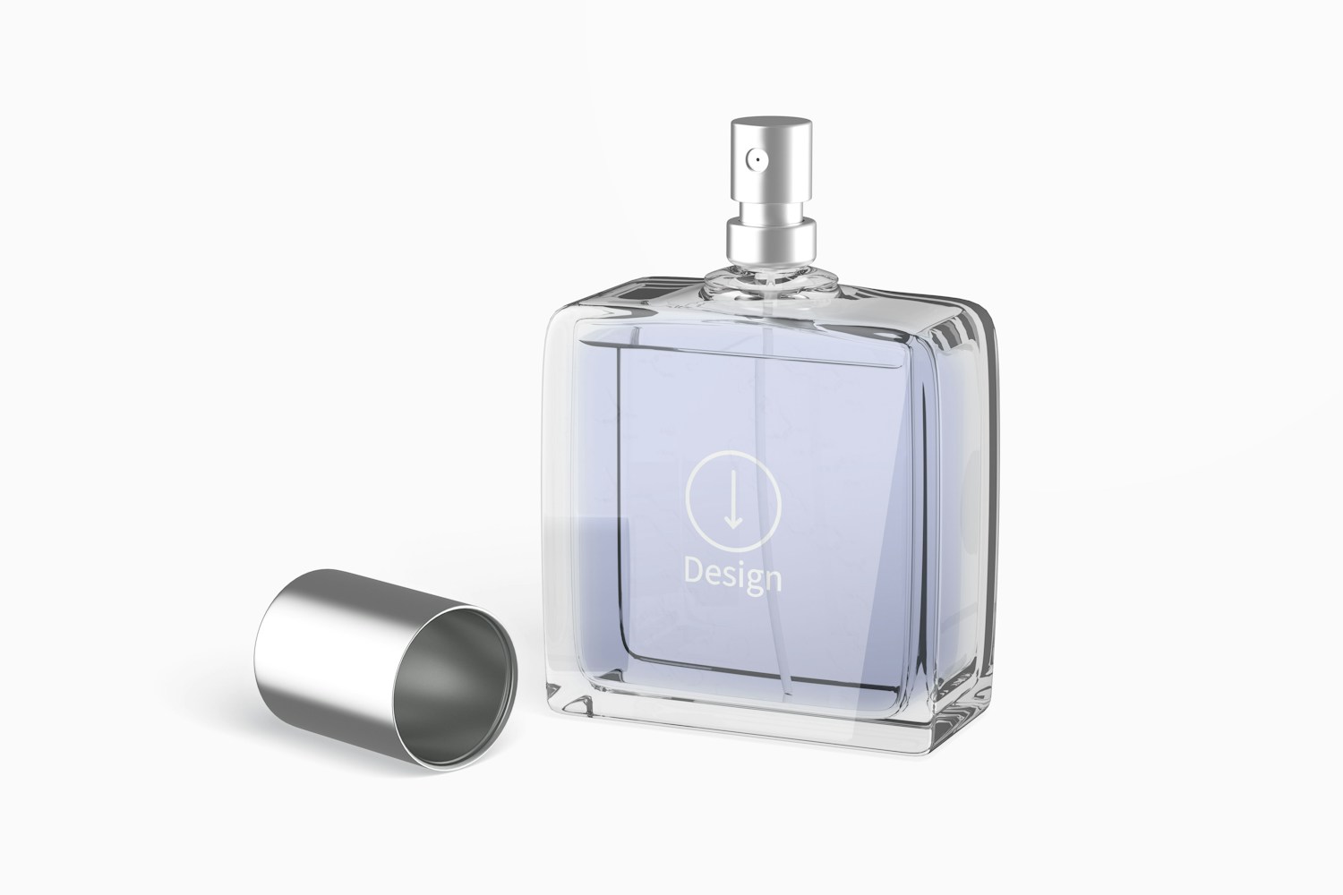 Perfume Bottle Mockup, Opened Perfume Bottle Mockup, Opened