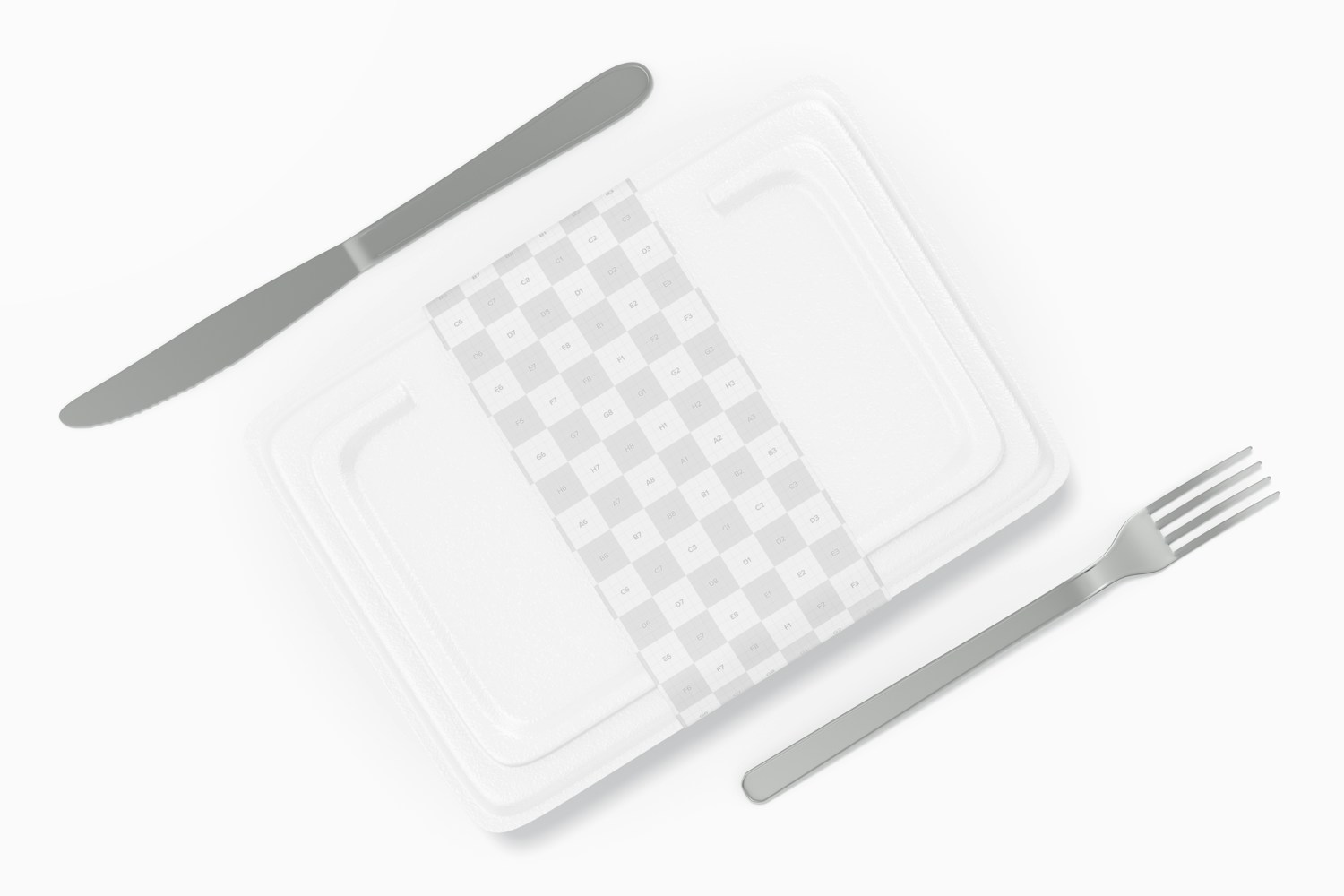 Biodegradable Food Containers Mockup, Top View
