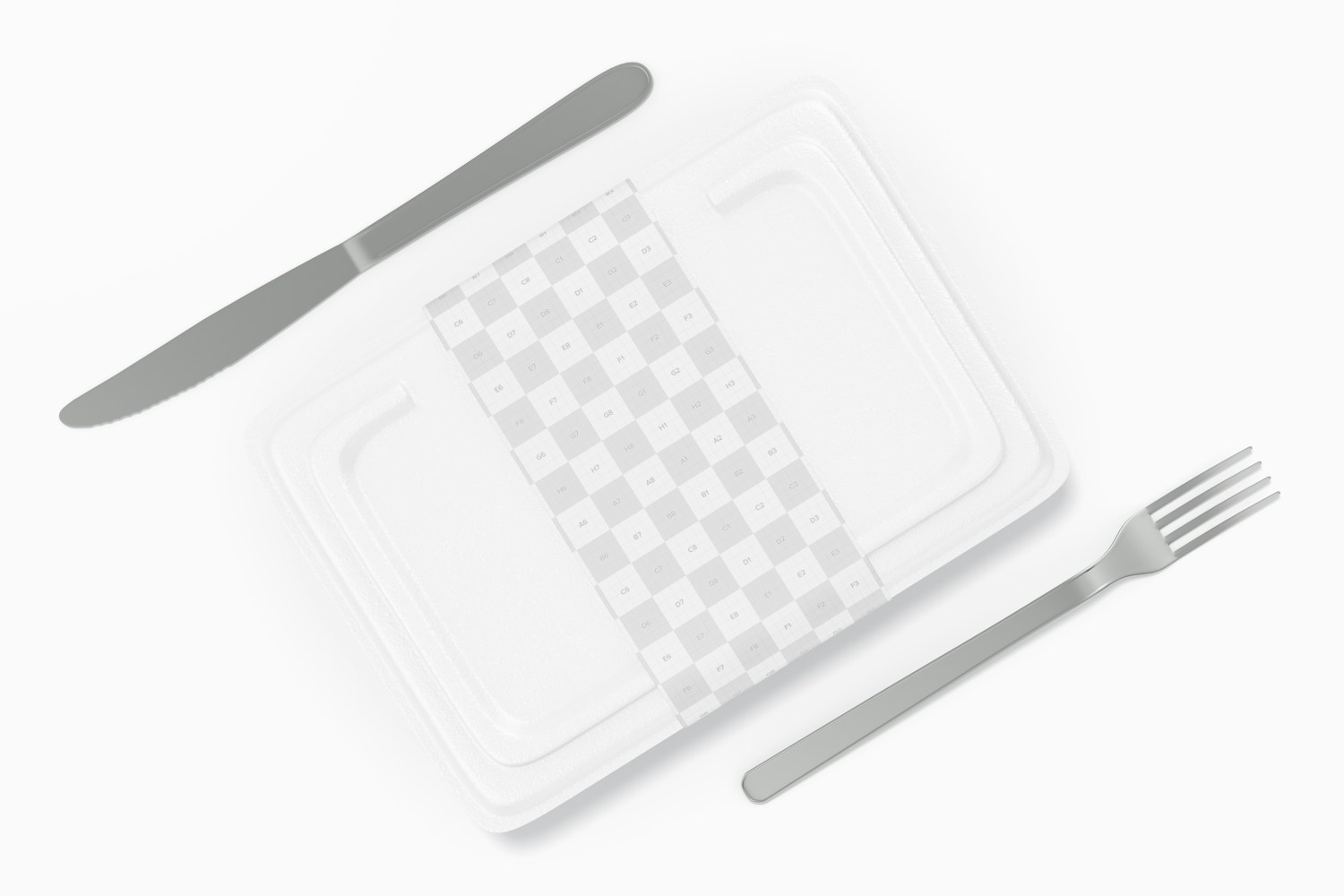 Biodegradable Food Containers Mockup, Top View Biodegradable Food Containers Mockup, Top View