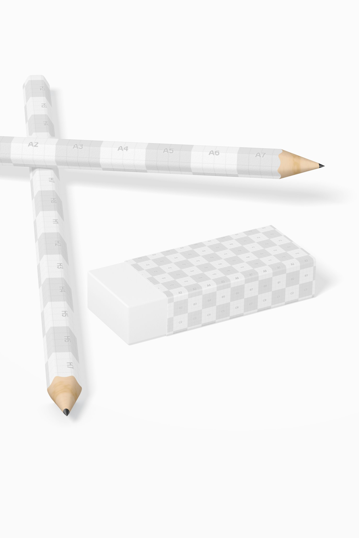 Eraser with Pencils Mockup