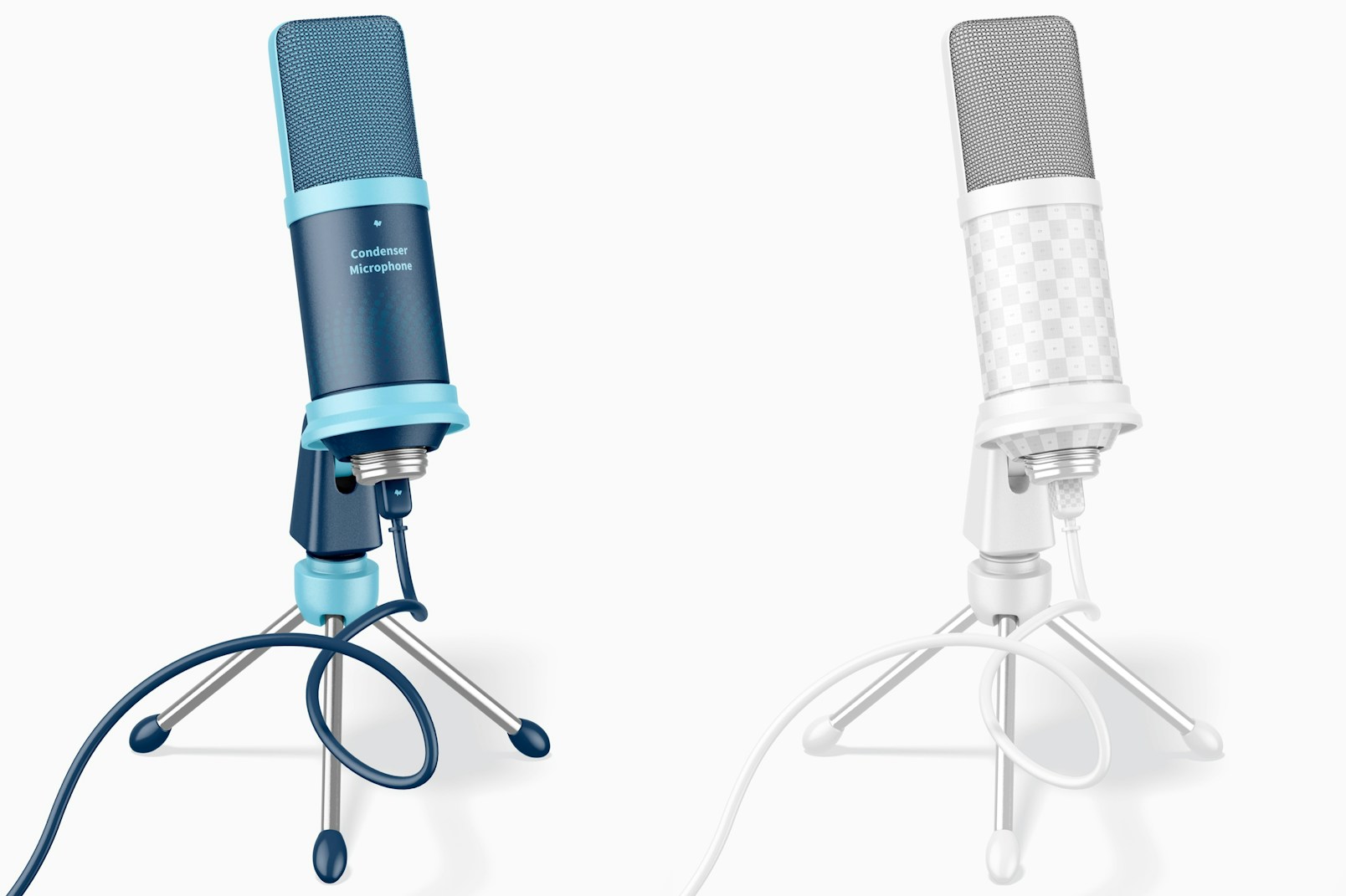 Condenser Microphone Mockup, Front View
