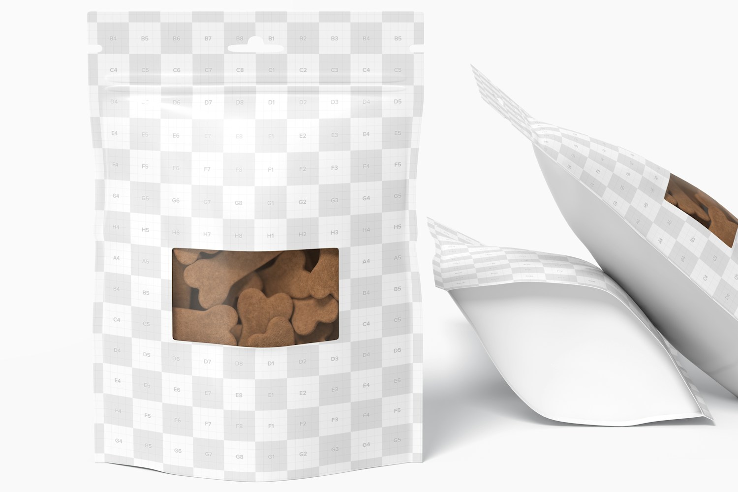 Dog Treat Packaging Mockup, Front View