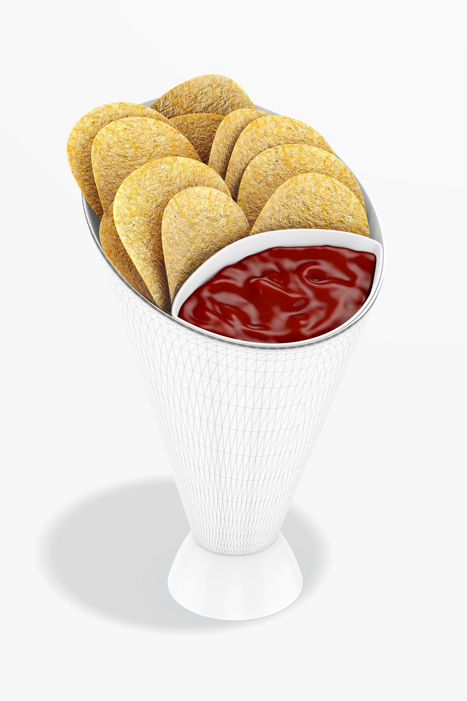 Dipping Cup Mockup, Perspective