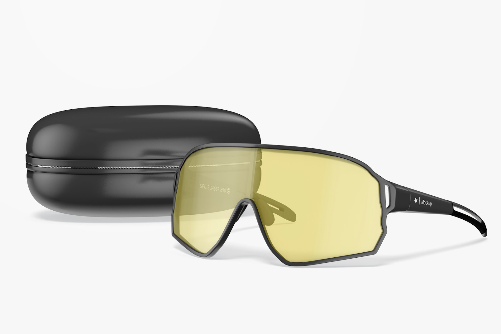 Cycling Sunglasses with Case Mockup