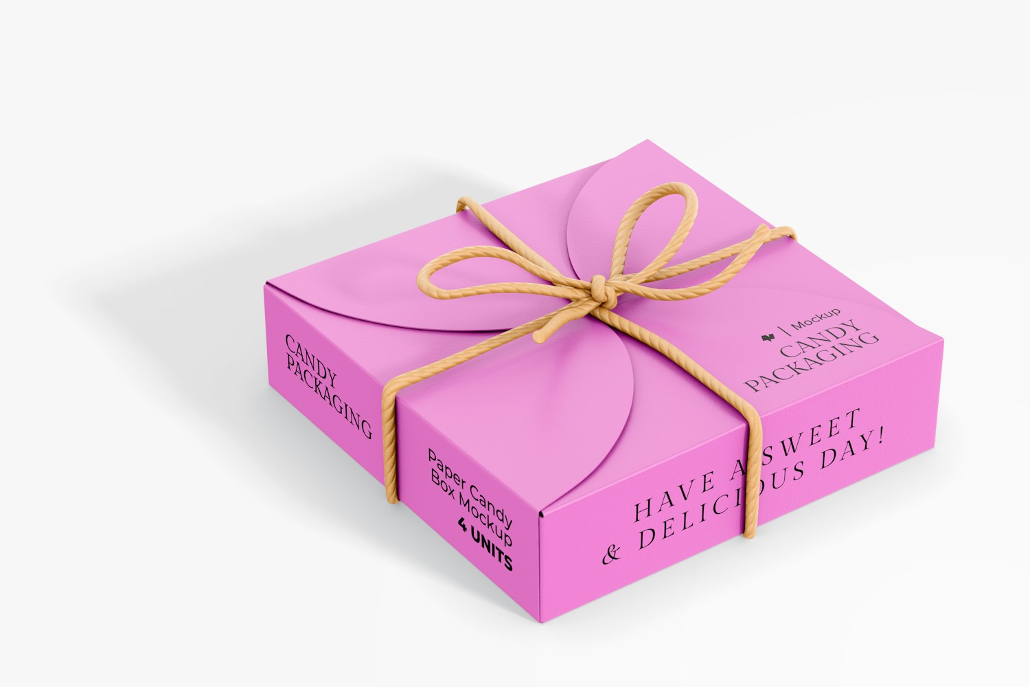 Paper Candy Box Mockup, Perspective