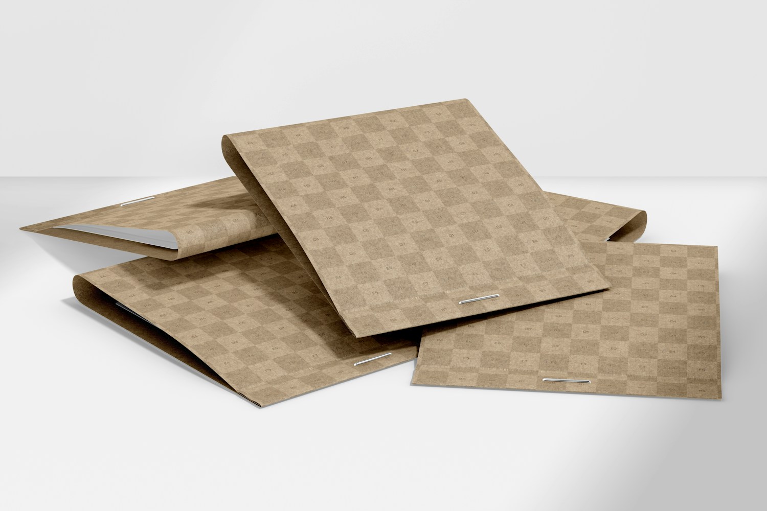 Paper Seed Bag Mockup, Stacked