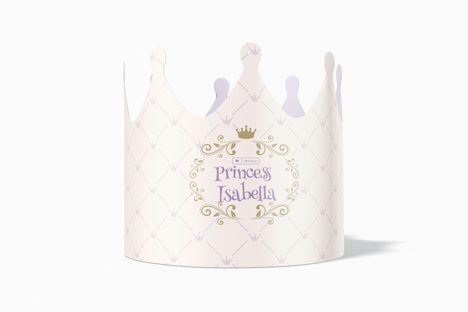 Princess Crown Mockup, Front View