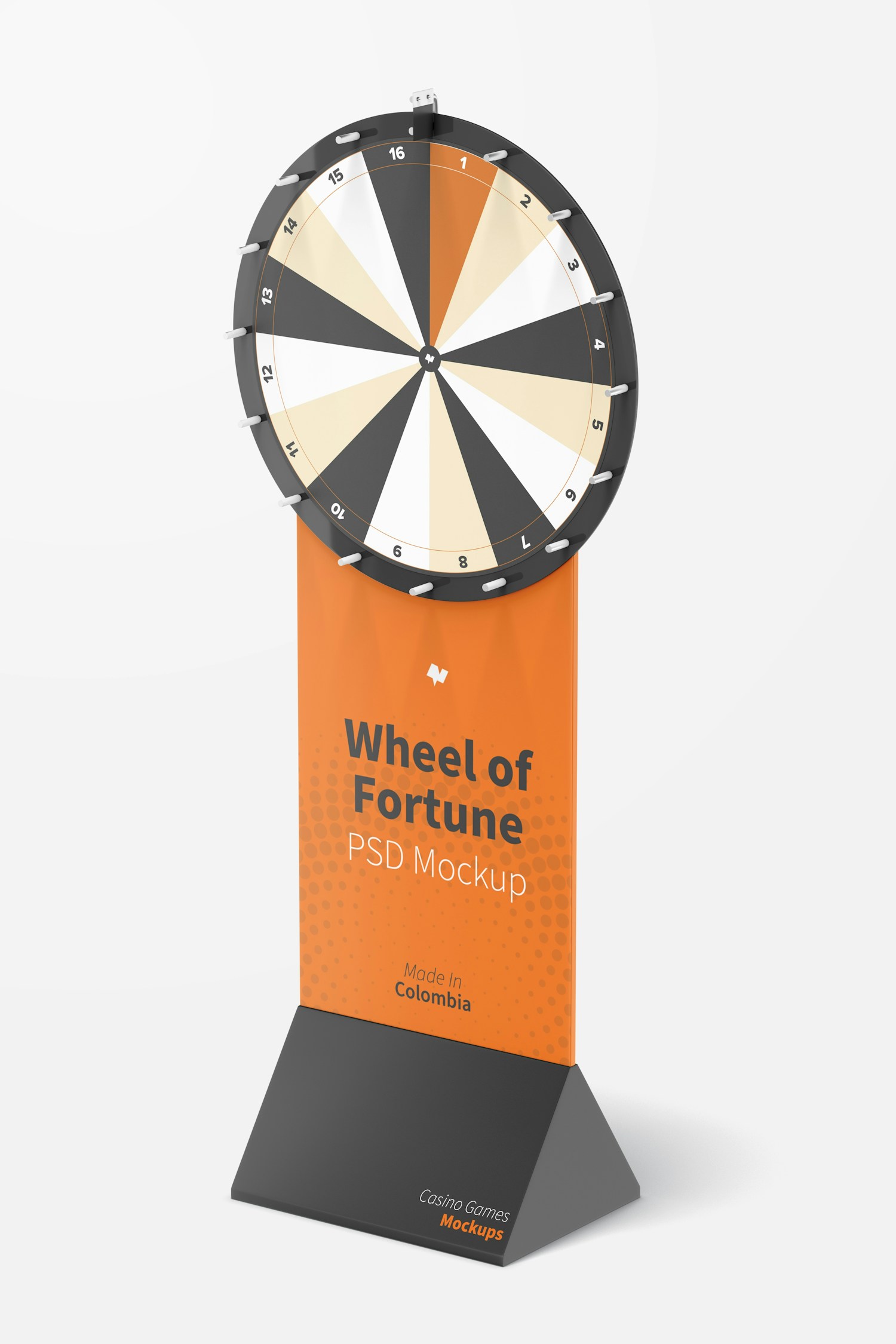 Wheel of Fortune Mockup, Left View