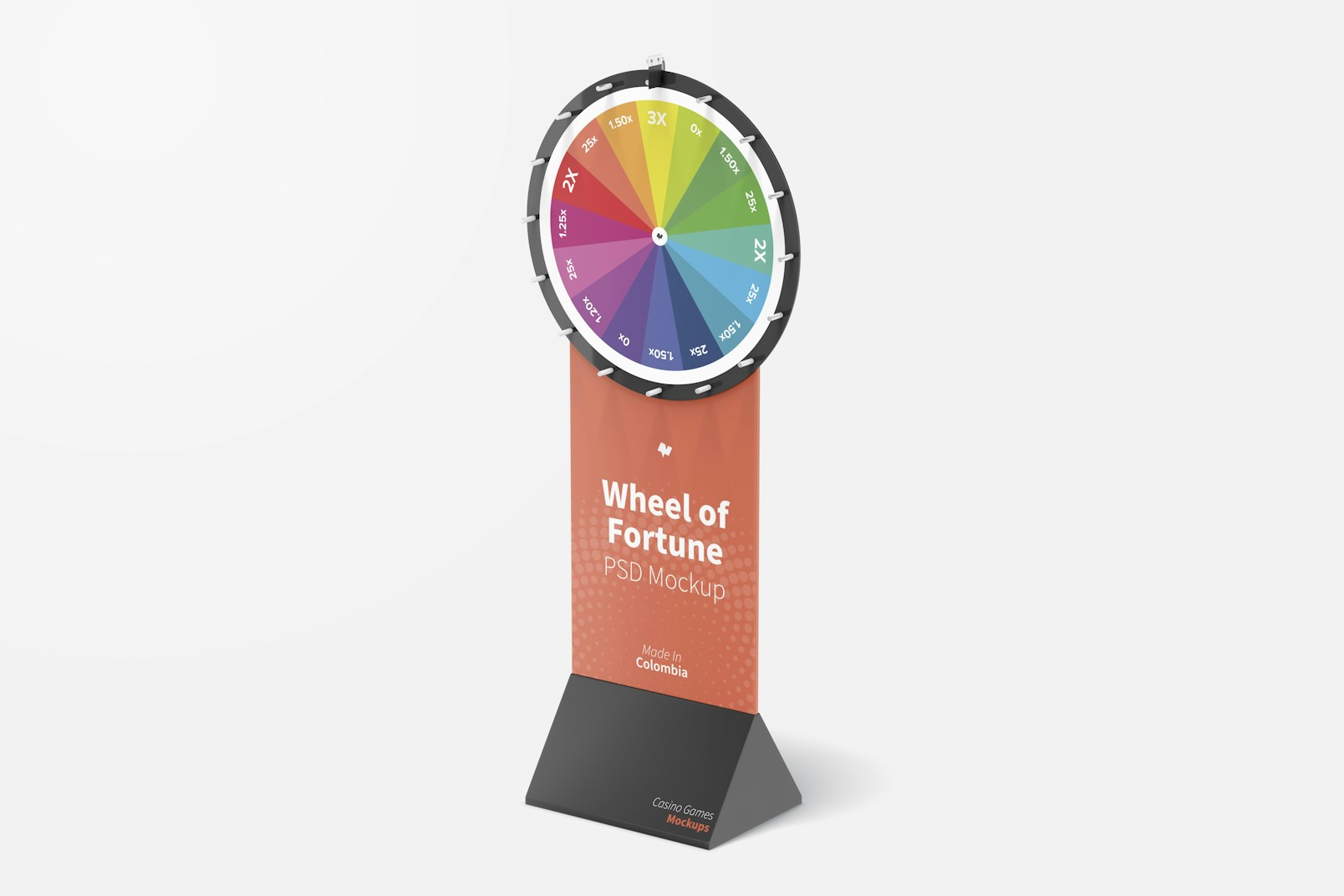 Wheel of Fortune Mockup, Left View
