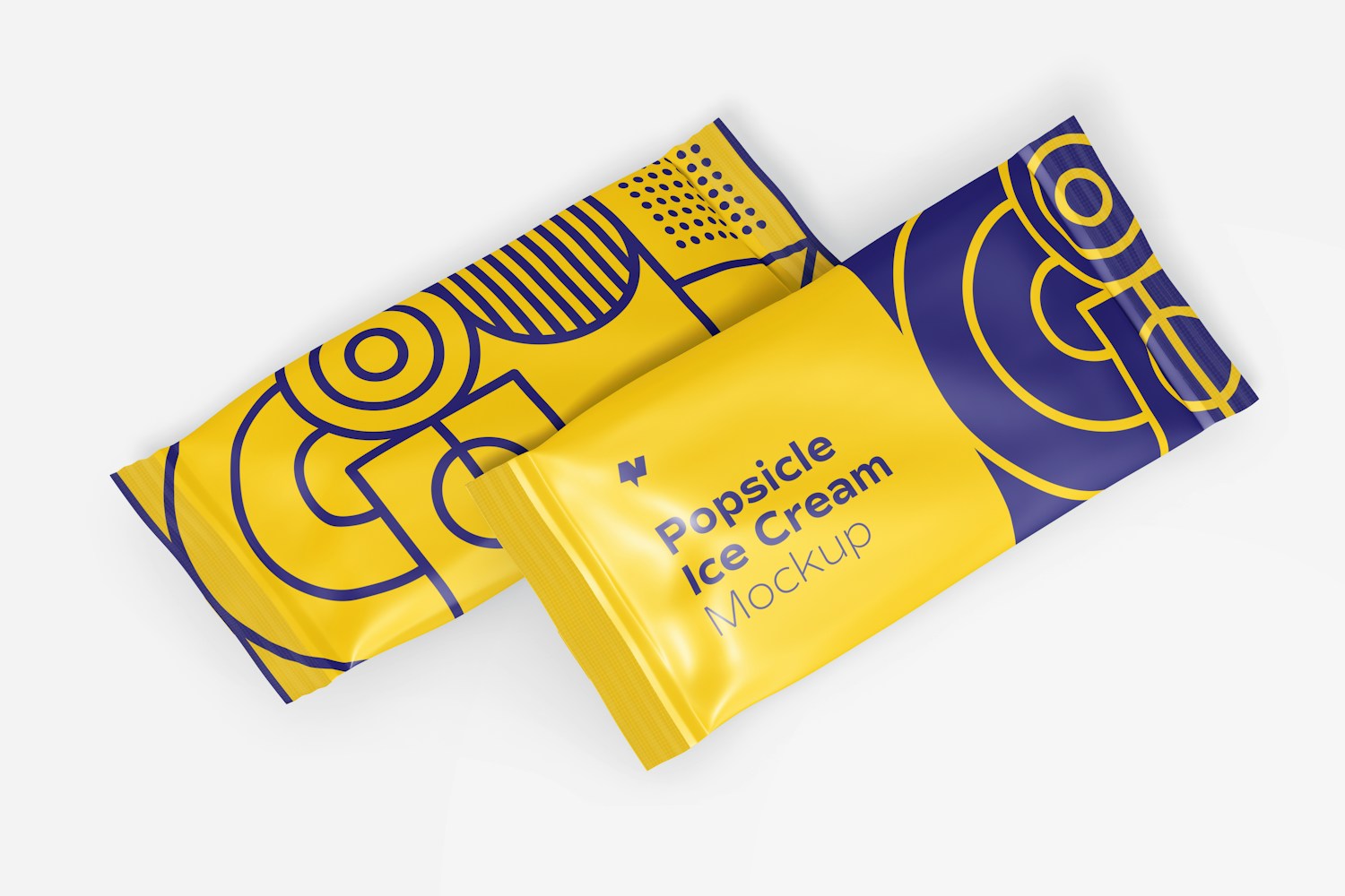 Popsicle Ice Cream Packaging Mockup, Right View