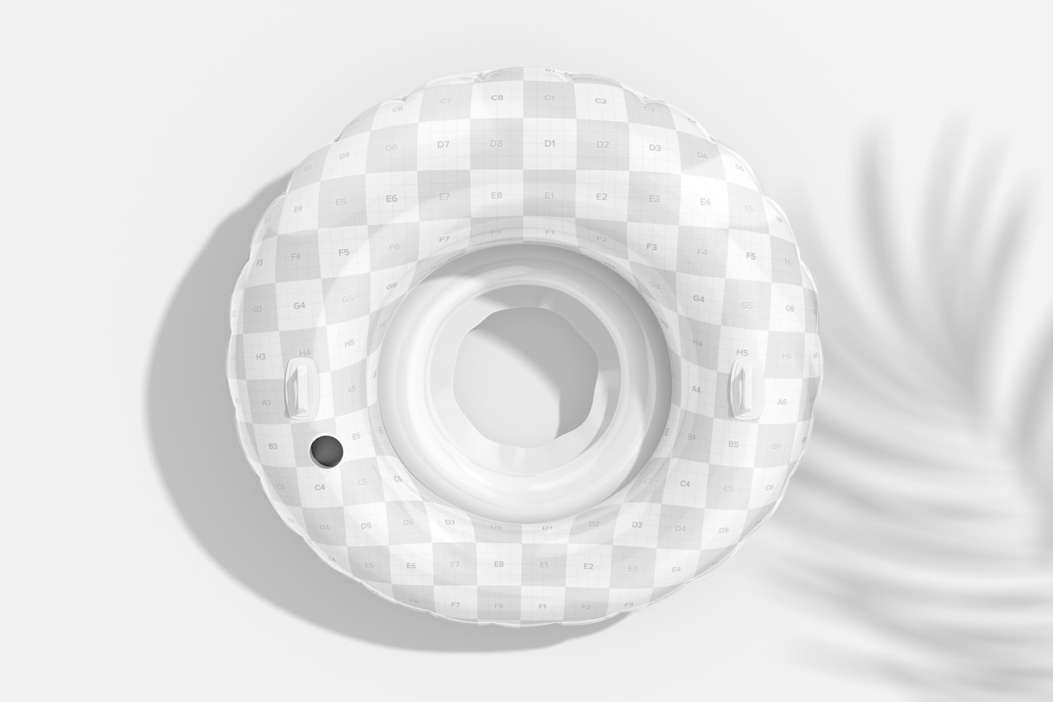 Round Beach Float Mockup, Top View