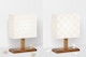 Rectangular Wood Table Lamp Mockup, Left View