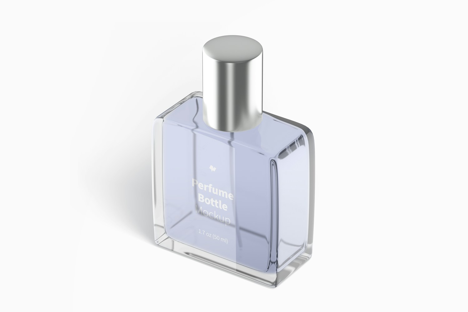 Maqueta de Botella de Perfume, Vista Isométrica Derecha