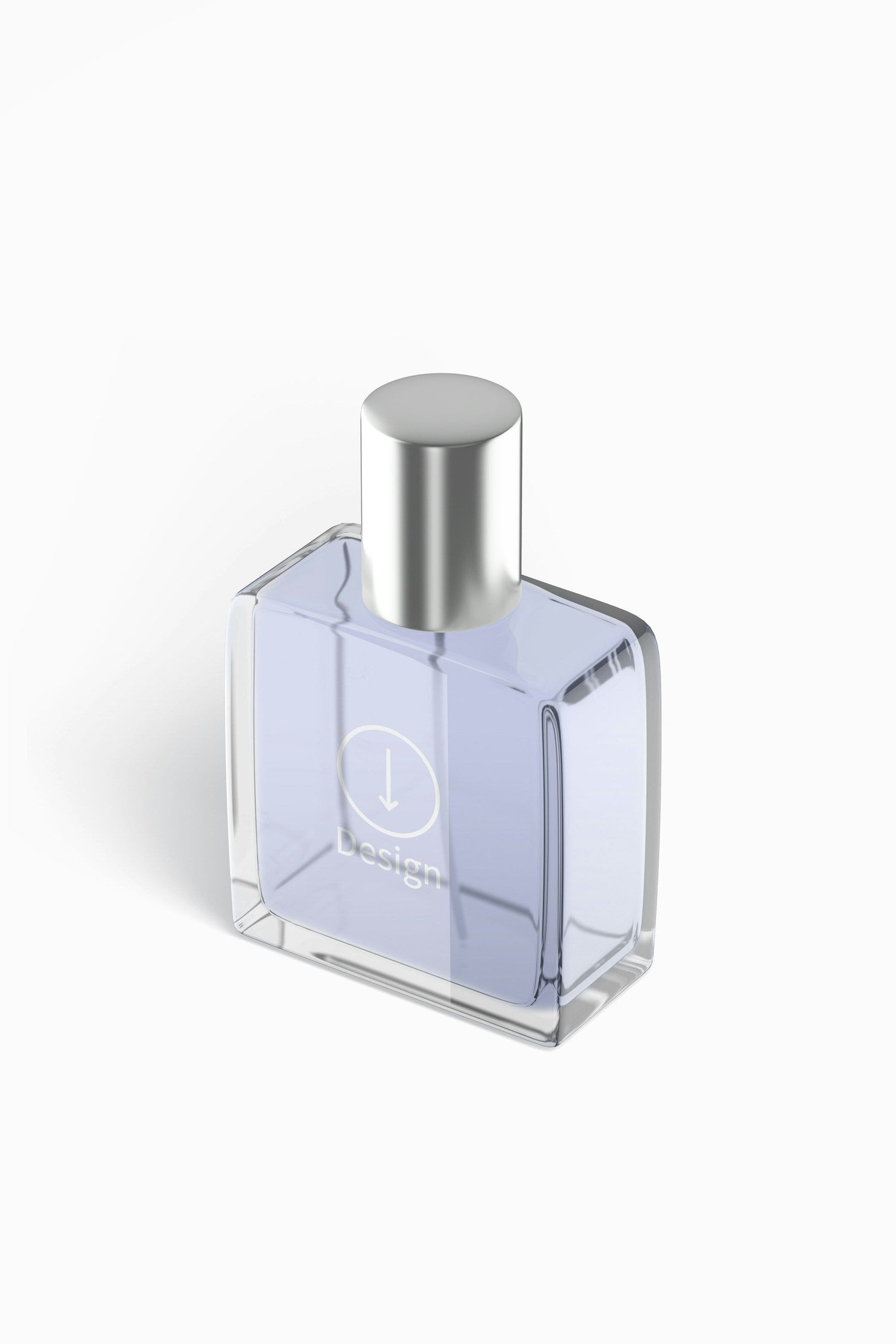 Maqueta de Botella de Perfume, Vista Isométrica Derecha