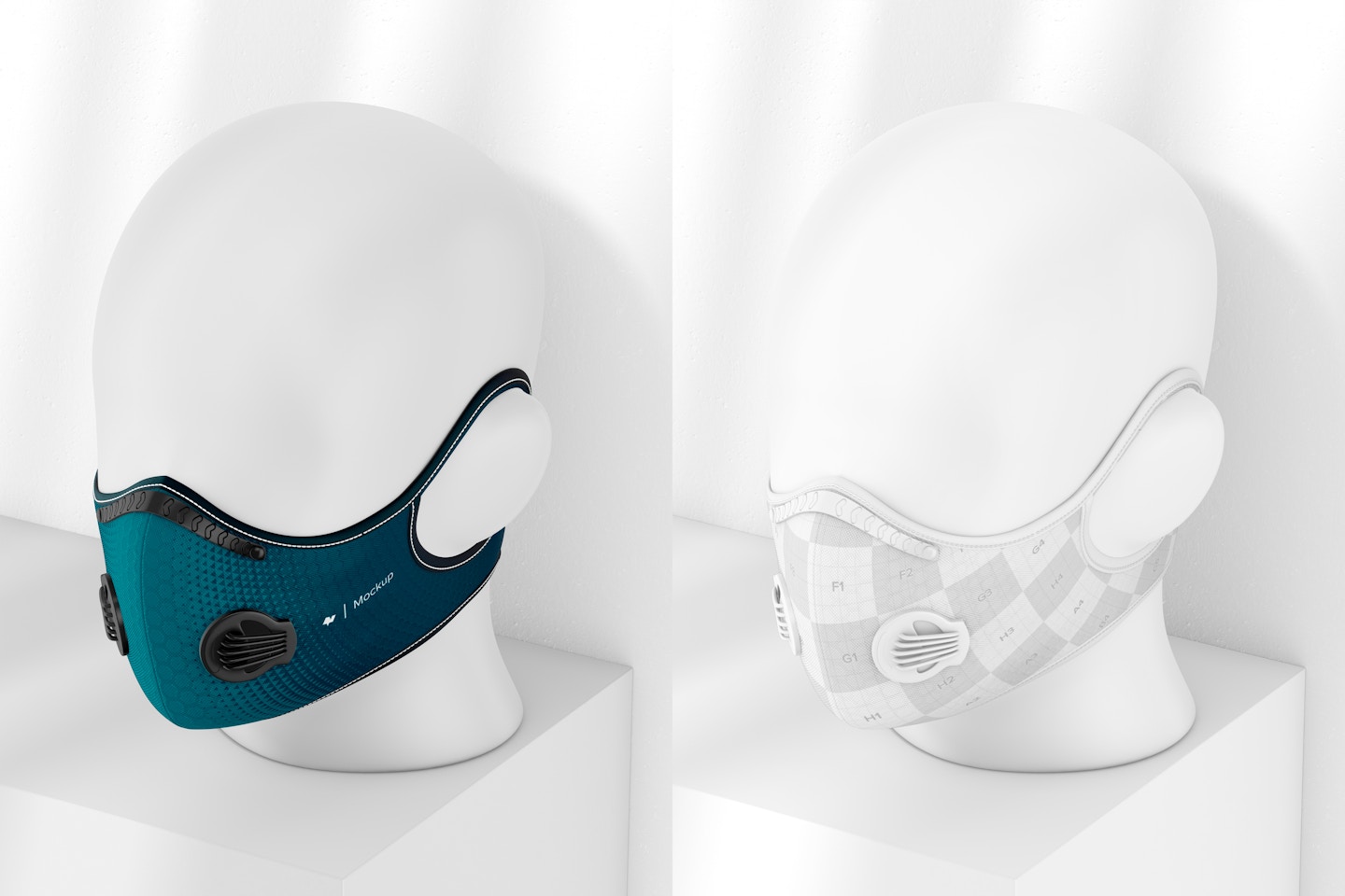 Reusable Mask with Filter Mockup, Right View