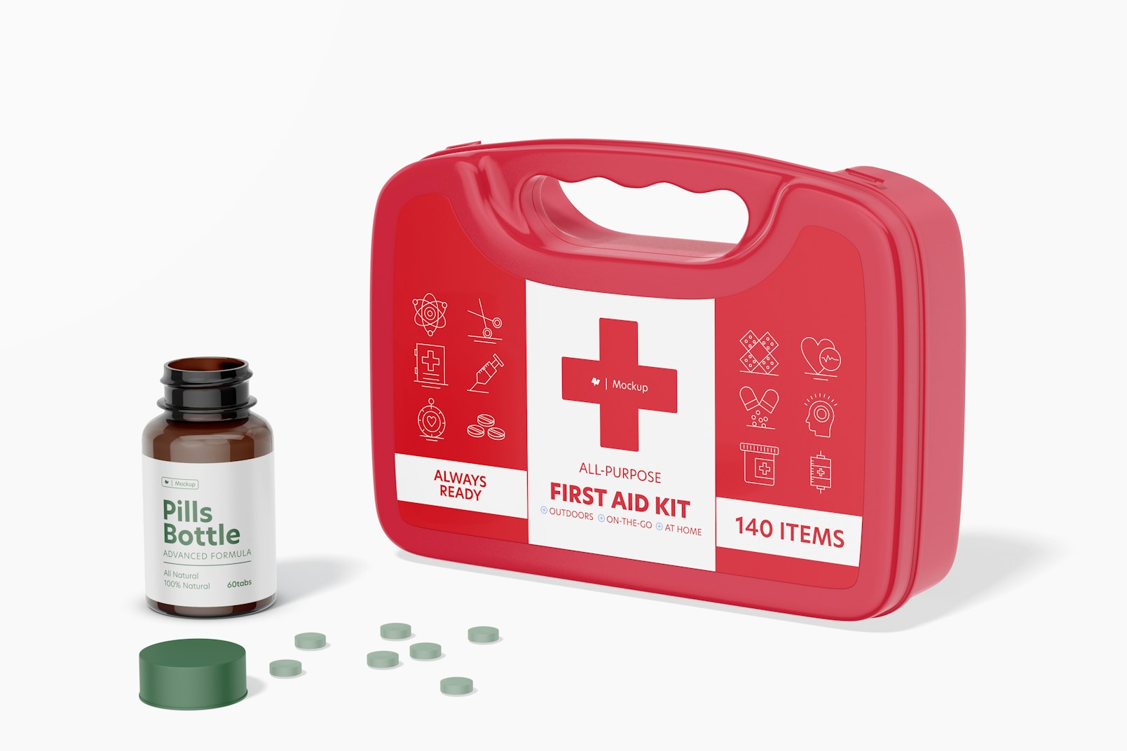 First Aid Kit with Handle Mockup 02
