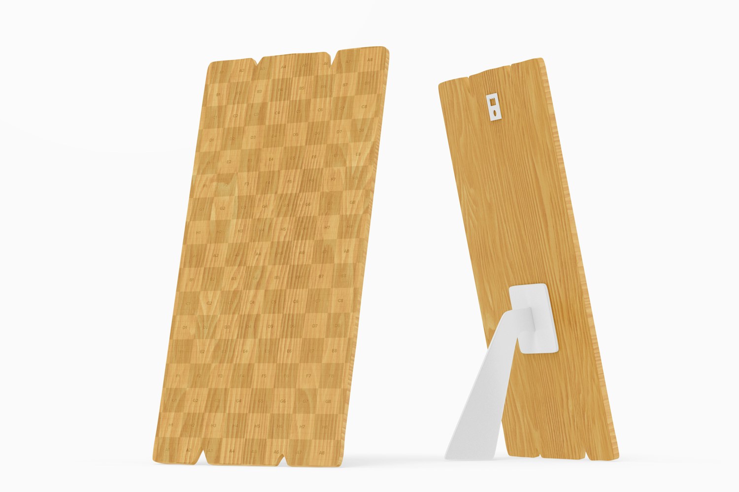 Wooden Home Decor Signs Mockup, Front and Back View Wooden Home Decor Signs Mockup, Front and Back View