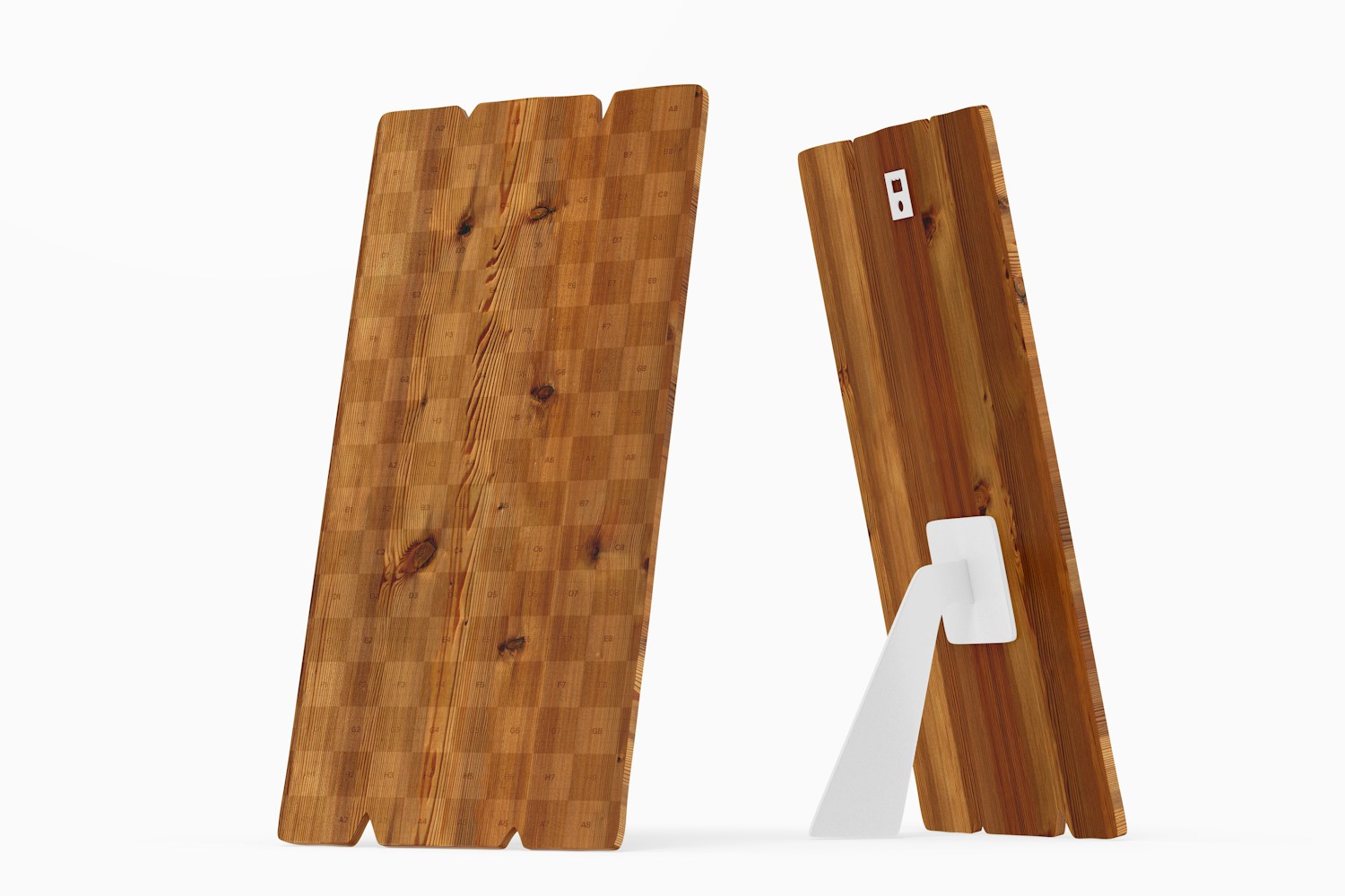 Wooden Home Decor Signs Mockup, Front and Back View Wooden Home Decor Signs Mockup, Front and Back View