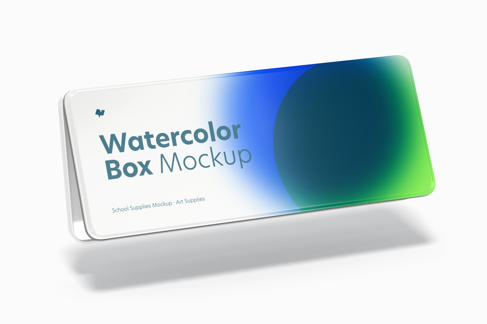 Watercolor Box Mockup, Floating