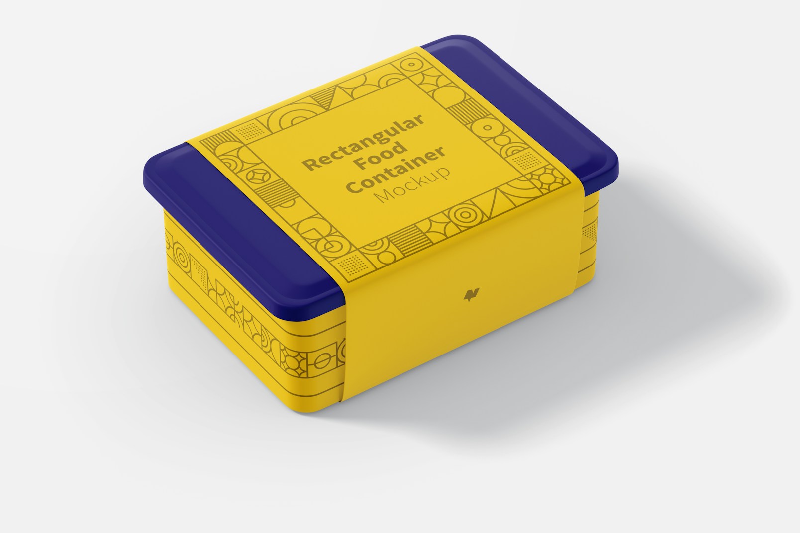 Rectangular Plastic Food Delivery Container Mockup