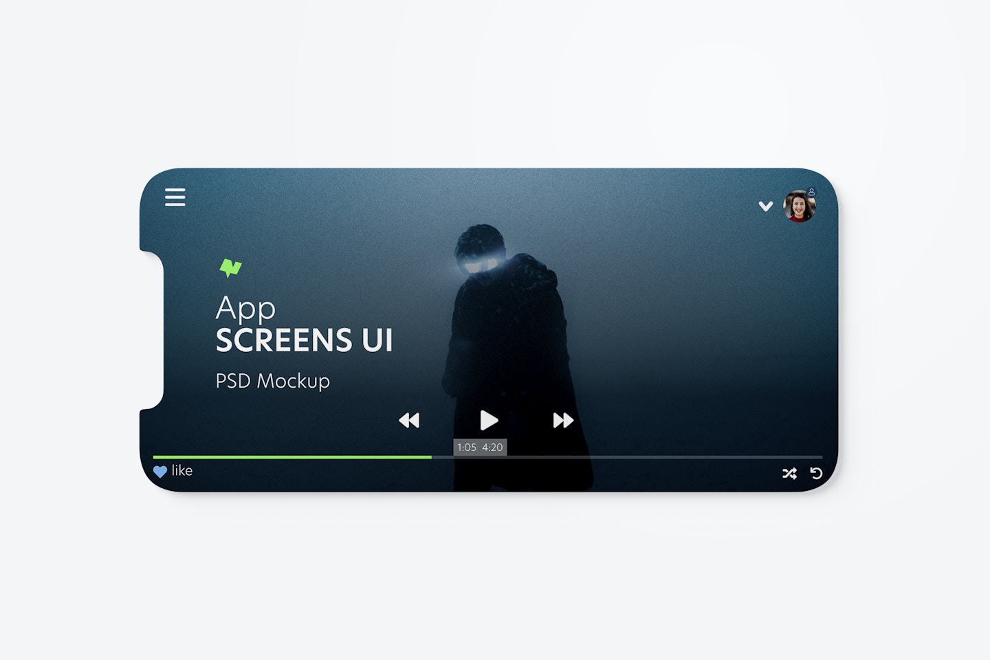 App Screens UI Mockup, Horizontal