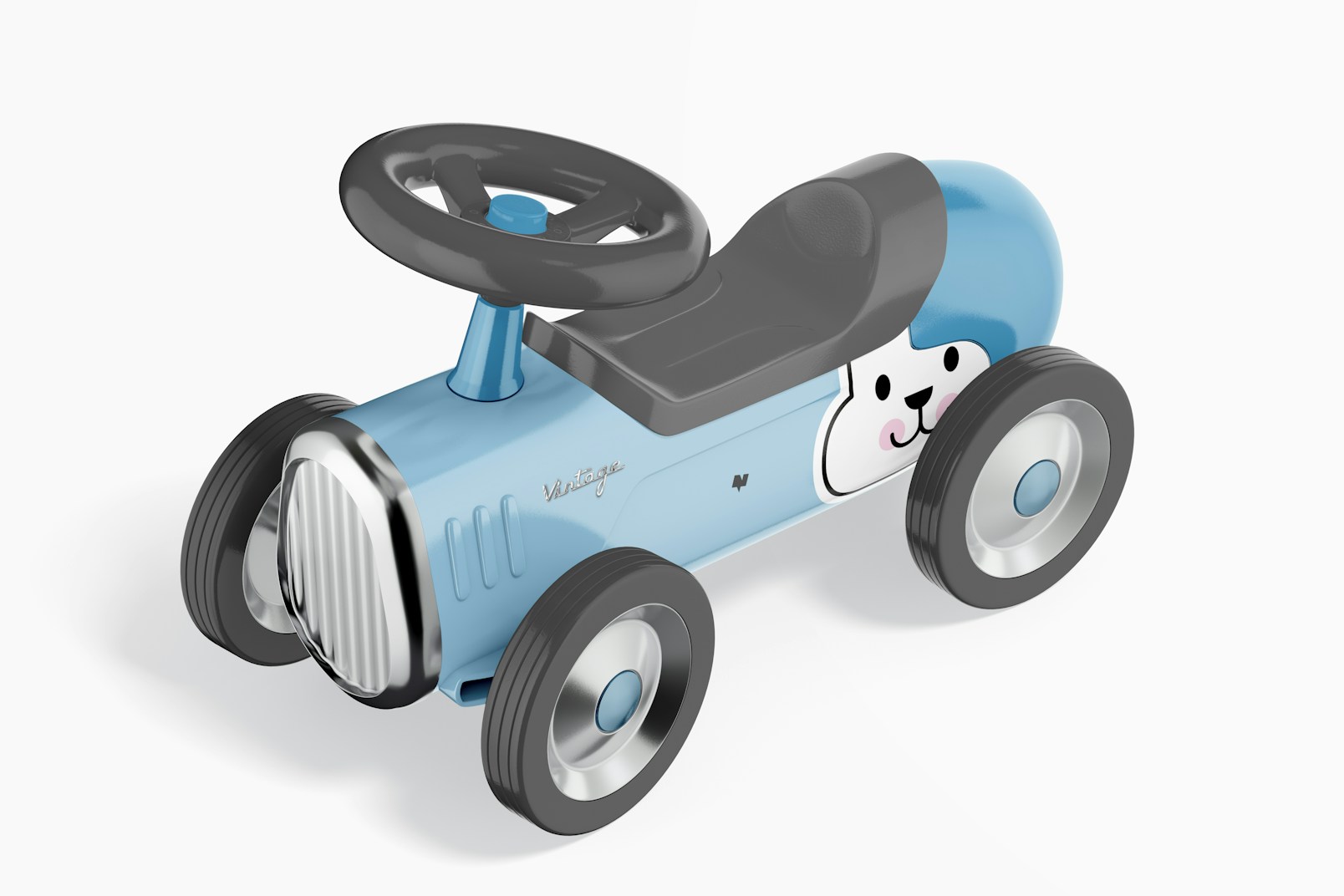 Ride-on Vintage Toy Mockup, Perspective