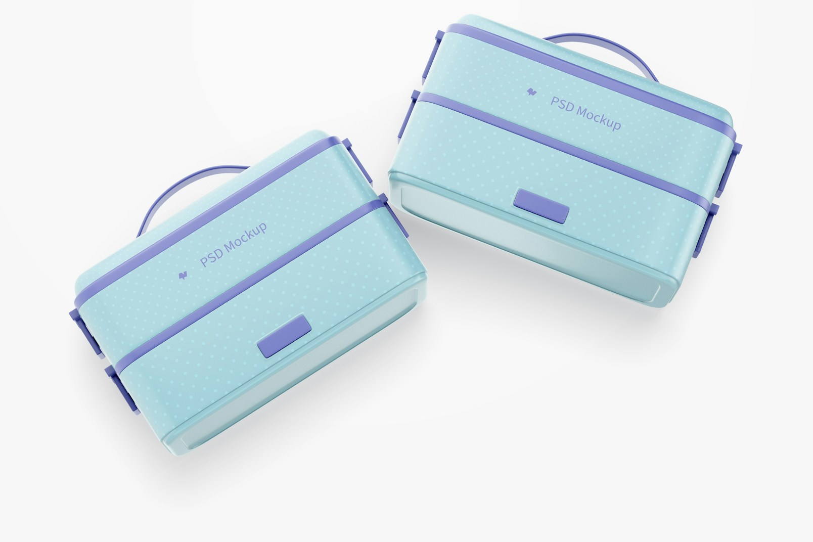 Portable Electric Lunch Boxes Mockup, Top View