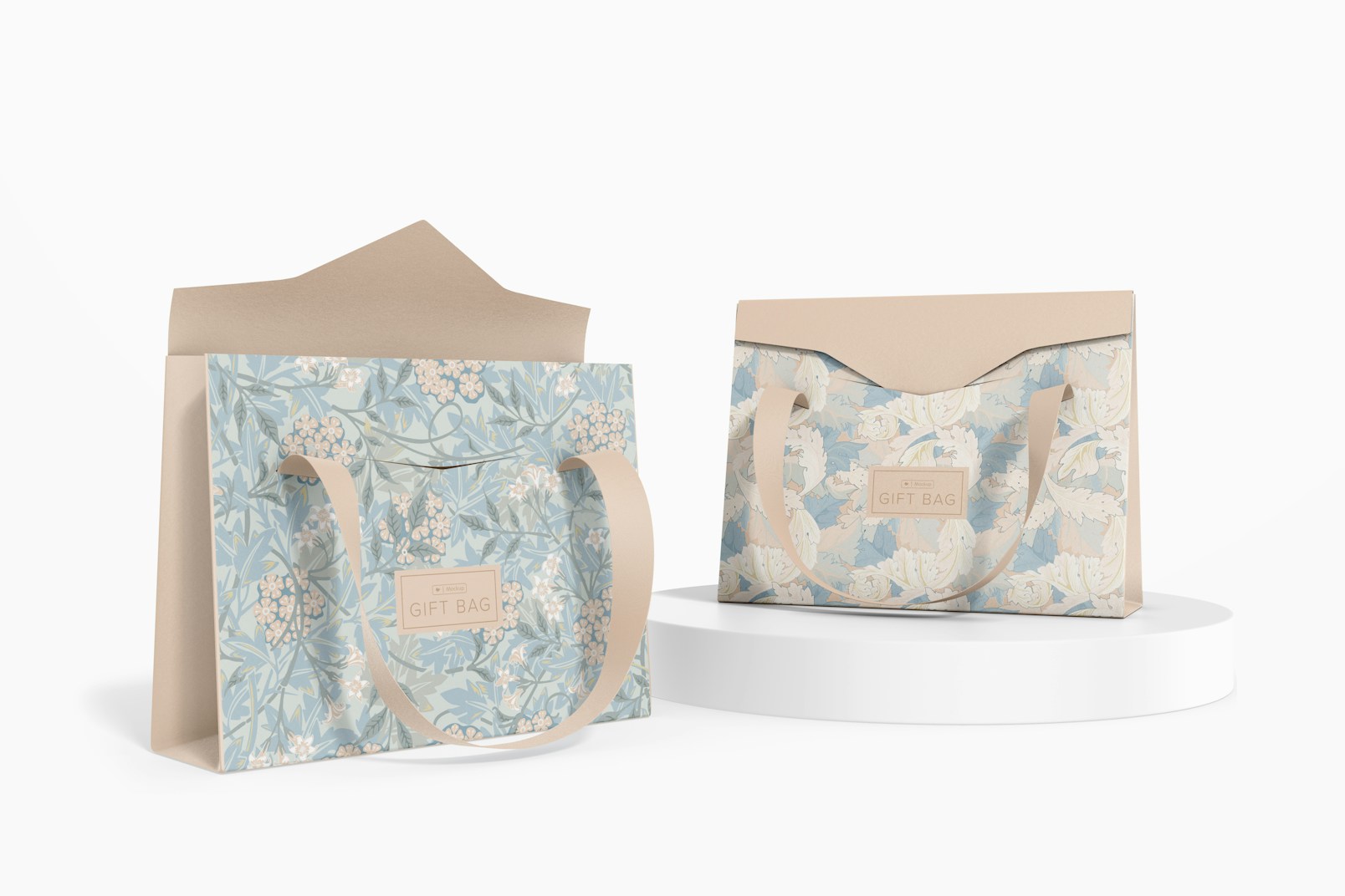 Gift Bags with Flap Mockup