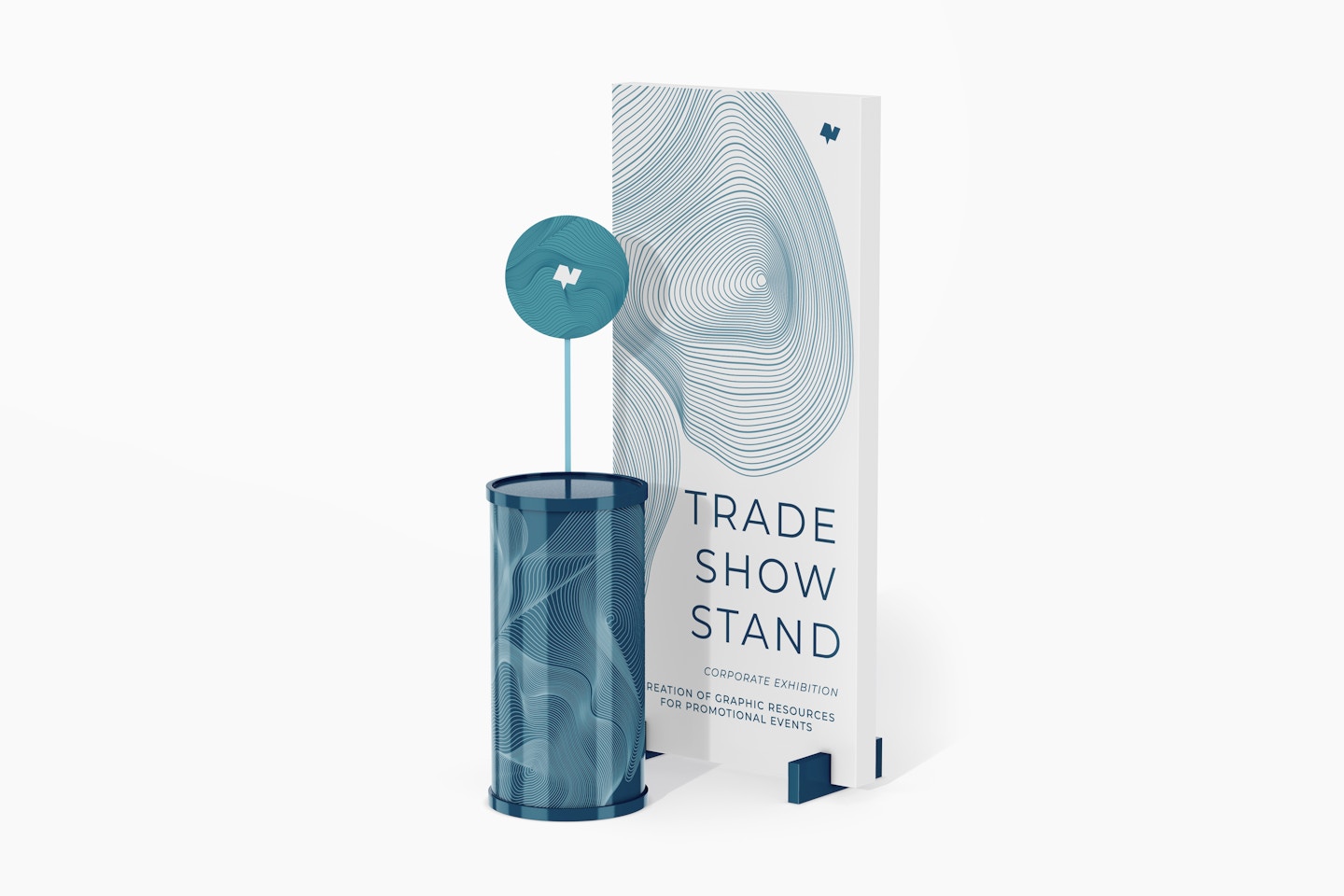 Trade Show Stand Mockup, Side View