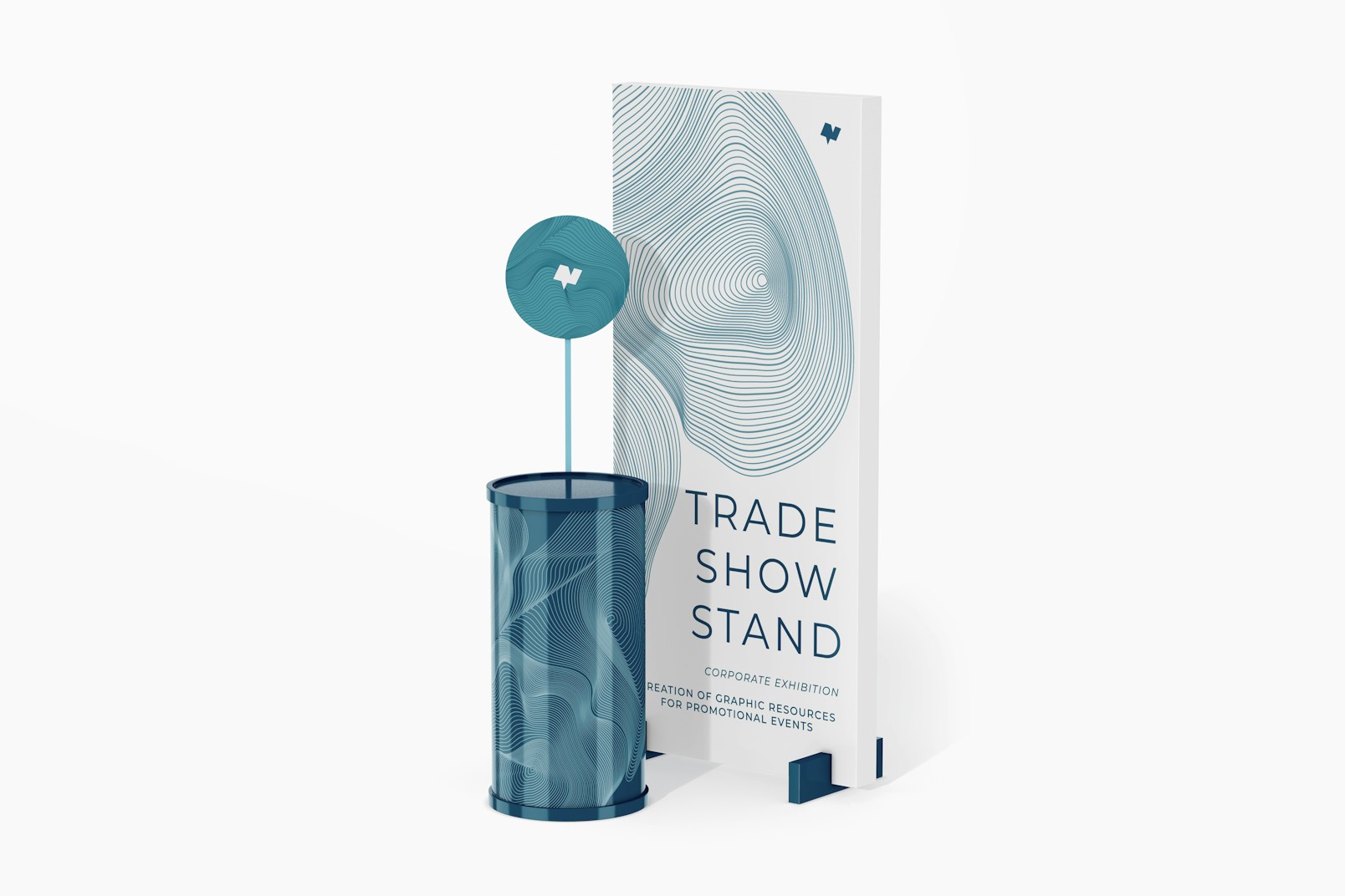 Trade Show Stand Mockup, Side View
