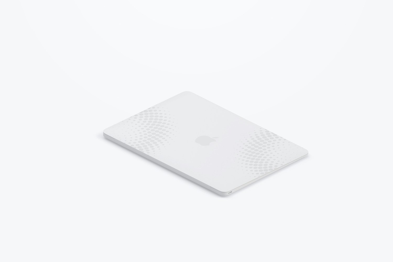 Clay MacBook Mockup, Isometric Right View 03