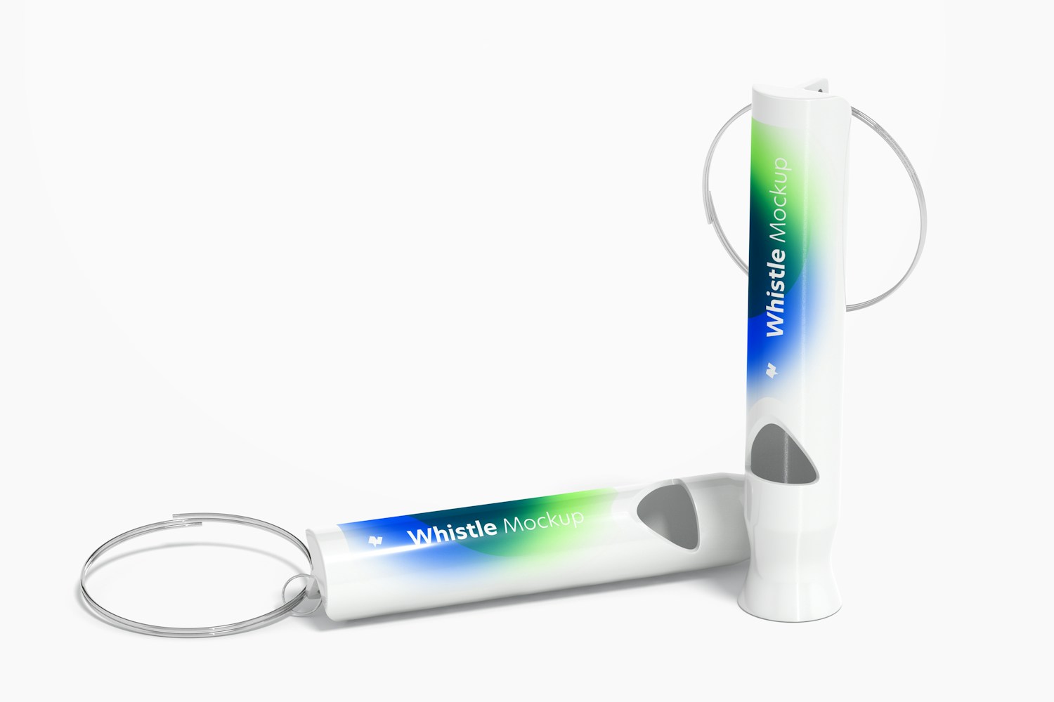 Metal Whistles Mockup, Right View