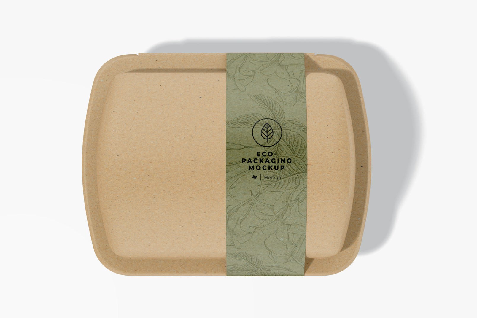 Small Biodegradable Food Packaging Mockup, Top View