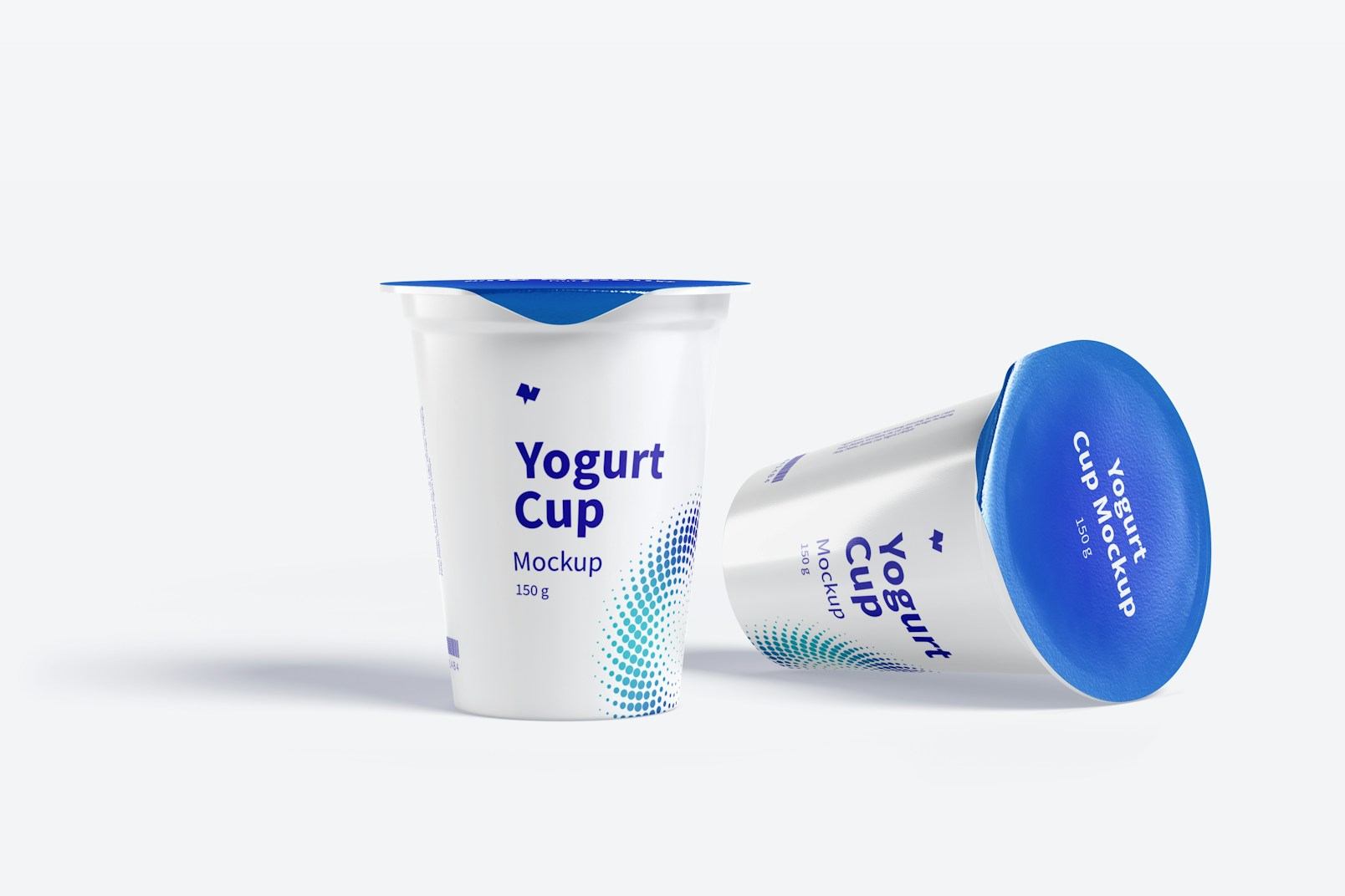 150 g Yogurt Cups Mockup
