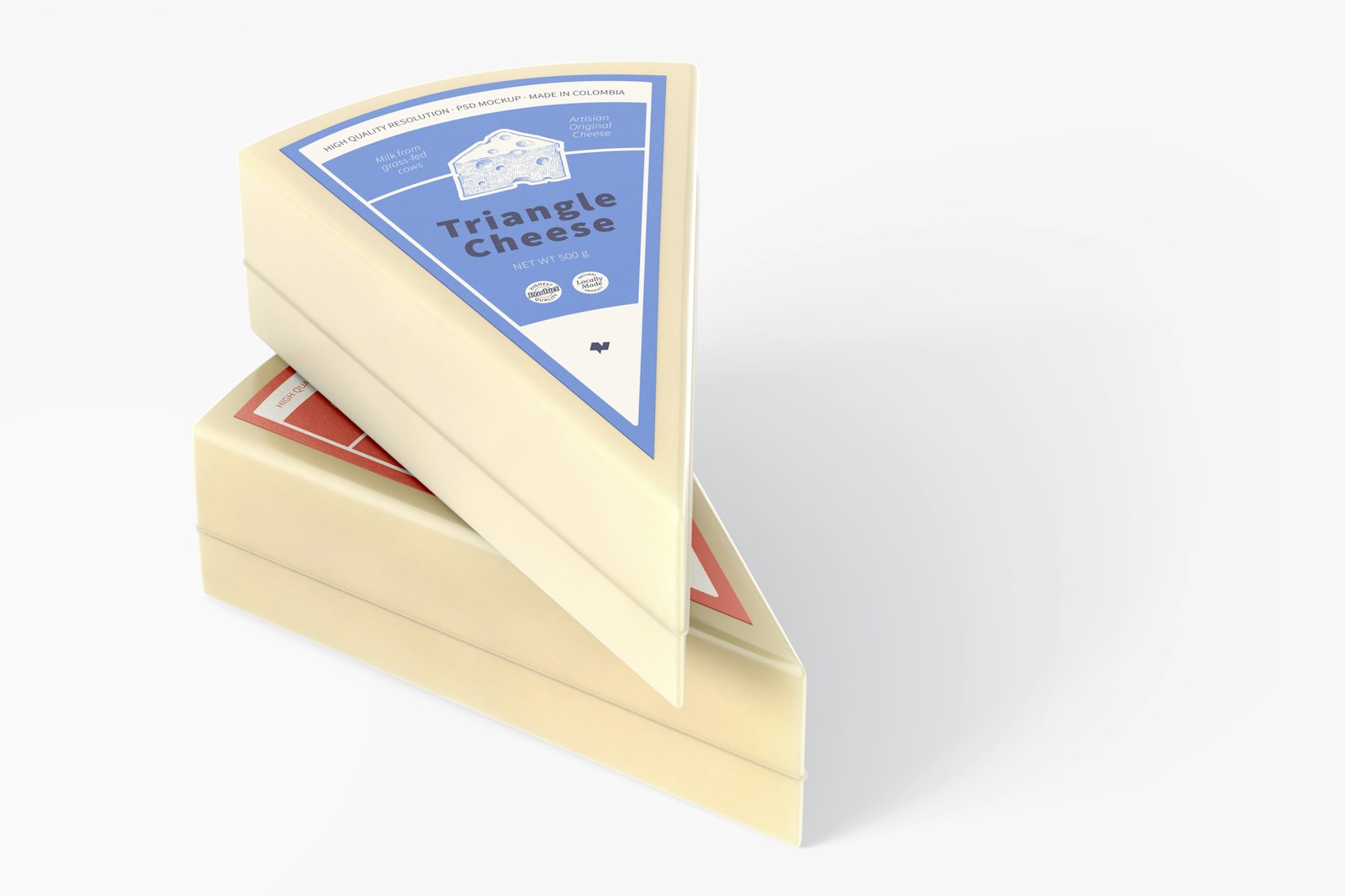 Triangle Cheese Mockup, Stacked